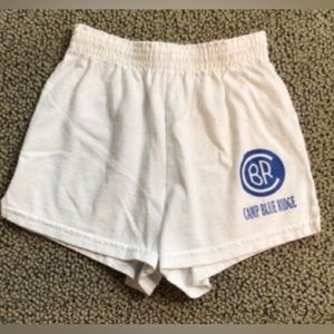 Soffe White Kids Shorts with Blue Logo